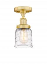  616-1F-SG-G513 - Bell - 1 Light - 5 inch - Satin Gold - Semi-Flush Mount