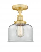  616-1F-SG-G72 - Bell - 1 Light - 8 inch - Satin Gold - Semi-Flush Mount