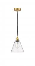  616-1P-SG-GBC-84-LED - Berkshire - 1 Light - 8 inch - Satin Gold - Cord hung - Mini Pendant