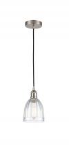  616-1P-SN-G442-LED - Brookfield - 1 Light - 6 inch - Brushed Satin Nickel - Cord hung - Mini Pendant