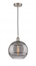  616-1P-SN-G556-12SM - Rochester - 1 Light - 12 inch - Brushed Satin Nickel - Cord hung - Mini Pendant