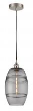  616-1P-SN-G557-8SM - Vaz - 1 Light - 8 inch - Brushed Satin Nickel - Cord hung - Mini Pendant