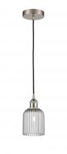  616-1P-SN-G559-5SM - Bridal Veil - 1 Light - 5 inch - Brushed Satin Nickel - Cord hung - Mini Pendant