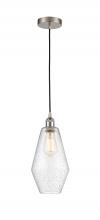  616-1P-SN-G654-7-LED - Cindyrella - 1 Light - 7 inch - Brushed Satin Nickel - Cord hung - Mini Pendant