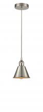  616-1P-SN-M8-SN - Edison - 1 Light - 7 inch - Satin Nickel - Mini Pendant