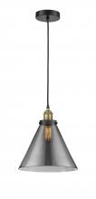  616-1PH-BAB-G43-L - Cone - 1 Light - 12 inch - Black Antique Brass - Cord hung - Mini Pendant