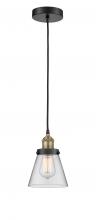  616-1PH-BAB-G62 - Cone - 1 Light - 6 inch - Black Antique Brass - Cord hung - Mini Pendant