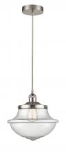  616-1PH-SN-G544 - Oxford - 1 Light - 12 inch - Satin Nickel - Mini Pendant