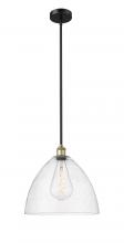  616-1S-BAB-GBD-164-LED - Bristol - 1 Light - 16 inch - Black Antique Brass - Cord hung - Pendant