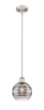  616-1S-SN-G556-8SM - Rochester - 1 Light - 8 inch - Brushed Satin Nickel - Cord hung - Mini Pendant