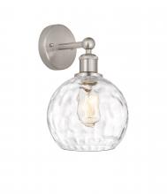  616-1W-SN-G1215-8 - Athens Water Glass - 1 Light - 8 inch - Satin Nickel - Sconce