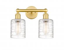  616-2W-SG-G1113 - Cobbleskill - 2 Light - 14 inch - Satin Gold - Bath Vanity Light