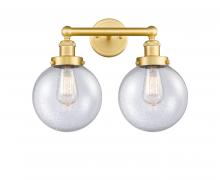  616-2W-SG-G204-8 - Beacon - 2 Light - 17 inch - Satin Gold - Bath Vanity Light