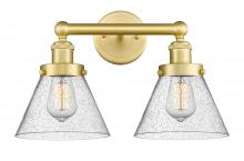  616-2W-SG-G44 - Cone - 2 Light - 17 inch - Satin Gold - Bath Vanity Light