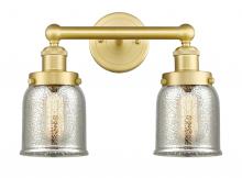  616-2W-SG-G58 - Bell - 2 Light - 14 inch - Satin Gold - Bath Vanity Light