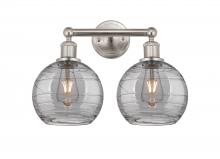  616-2W-SN-G1213-8SM - Athens Deco Swirl - 2 Light - 17 inch - Satin Nickel - Bath Vanity Light