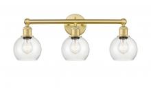  616-3W-SG-G124-6 - Athens - 3 Light - 24 inch - Satin Gold - Bath Vanity Light