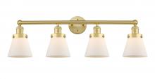  616-4W-SG-G61 - Cone - 4 Light - 33 inch - Satin Gold - Bath Vanity Light