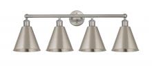  616-4W-SN-MBC-8-SN - Berkshire - 4 Light - 35 inch - Satin Nickel - Bath Vanity Light