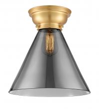  623-1F-SG-G43-L-LED - Cone - 1 Light - 12 inch - Satin Gold - Flush Mount