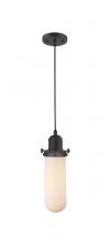  900-1P-BK-CE228-BK-W-LED - Centri - 1 Light - 5 inch - Matte Black - Cord hung - Mini Pendant