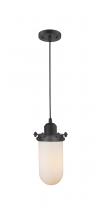  900-1P-BK-CE231-BK-W-LED - Centri - 1 Light - 5 inch - Matte Black - Cord hung - Mini Pendant