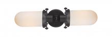  900-2W-BK-CE231-BK-W-LED - Centri - 2 Light - 22 inch - Matte Black - Bath Vanity Light