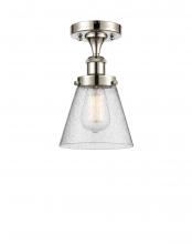  916-1C-PN-G64-LED - Cone - 1 Light - 6 inch - Polished Nickel - Semi-Flush Mount