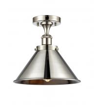  916-1C-PN-M10-PN - Briarcliff - 1 Light - 10 inch - Polished Nickel - Semi-Flush Mount