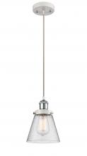  916-1P-WPC-G64 - Cone - 1 Light - 6 inch - White Polished Chrome - Cord hung - Mini Pendant