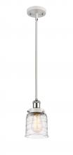  916-1S-WPC-G513-LED - Bell - 1 Light - 5 inch - White Polished Chrome - Mini Pendant