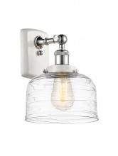  916-1W-WPC-G713-LED - Bell - 1 Light - 8 inch - White Polished Chrome - Sconce