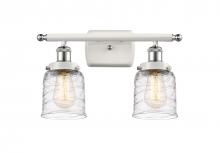  916-2W-WPC-G513-LED - Bell - 2 Light - 16 inch - White Polished Chrome - Bath Vanity Light