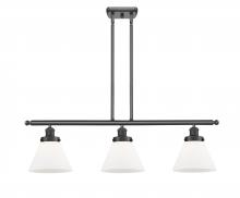  916-3I-BK-G41 - Cone - 3 Light - 36 inch - Matte Black - Stem Hung - Island Light