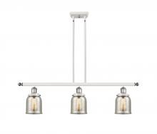  916-3I-WPC-G58 - Bell - 3 Light - 36 inch - White Polished Chrome - Stem Hung - Island Light