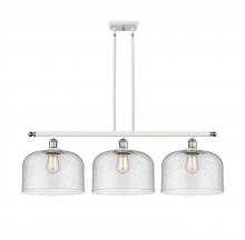  916-3I-WPC-G74-L - Bell - 3 Light - 36 inch - White Polished Chrome - Stem Hung - Island Light