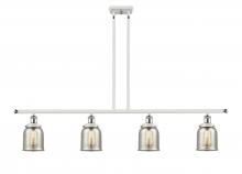  916-4I-WPC-G58 - Bell - 4 Light - 48 inch - White Polished Chrome - Stem Hung - Island Light