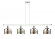  916-4I-WPC-G78-LED - Bell - 4 Light - 48 inch - White Polished Chrome - Stem Hung - Island Light