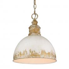  0809-M VG-AI - Alison Medium Pendant in Vintage Gold with Antique Ivory Shade