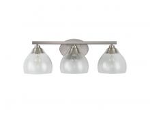  1094-BA3 PW-HCG - Ariella 3-Light Vanity Light in Pewter with Hammered Clear Glass