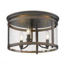  1157-FM RBZ - Payton RBZ 3 Light Flush Mount in Rubbed Bronze