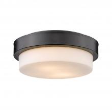  1270-11 BLK - Multi-Family 11" Flush Mount in Matte Black with Opal Glass