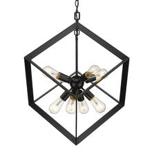  2083-8P BLK - Architect 8 Light Pendant