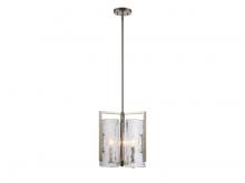  3164-3P PW-HWG - Aenon 3-Light Pendant in Pewter with Hammered Water Glass