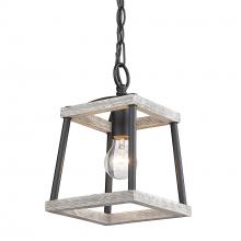  3184-M1L NB-GH - Teagan Mini Pendant in Natural Black with Gray Harbor Accents