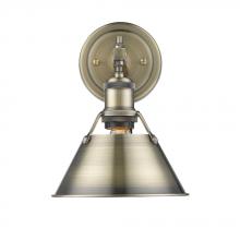  3306-BA1 AB-AB - Orwell AB 1 Light Bath Vanity in Aged Brass with Aged Brass shade