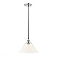  3306-L CH-OP - Orwell CH Large Pendant - 14" in Chrome with Opal Glass