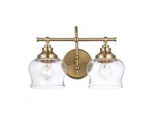  3610-BA2 BCB-CLR - Daphne 2-Light Vanity Light in Brushed Champagne Bronze with Clear Glass