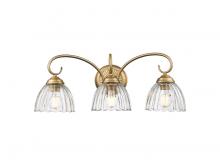  6952-BA3 BCB-CLR - Audra 3-Light Vanity Light in Brushed Champagne Bronze with Clear Glass