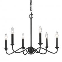  8316-6 BLK - Tierney 6 Light Chandelier in Matte Black